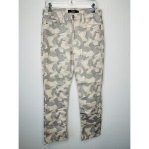 Hudson Nico Peyote Camo Mid-Rise Split Ankle Front Zip Jeans 29